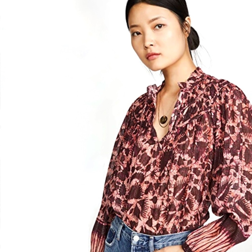 Ulla Johnson Yulia Silk Cotton Blend Blouse sz US0/XS